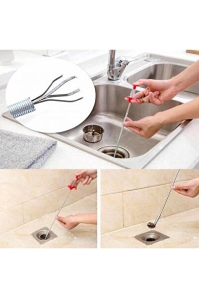 abnturk 2 metre Boyunda Ahtapot Kanca Lavabo Aç Paslanmaz Çelik Kancalı Lavab...