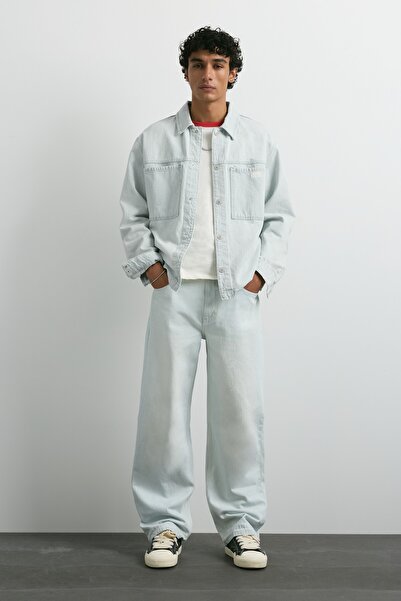 Pull & Bear Geniş paça jean