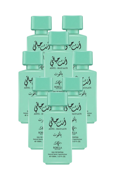 ROSELLA 8 Pieces Ante Hayaati Turquoise Perfume 100ML