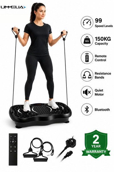 Ummelia 10 in 1 Whole Body Vibration Plate Exercise Machine| Remote Control &...