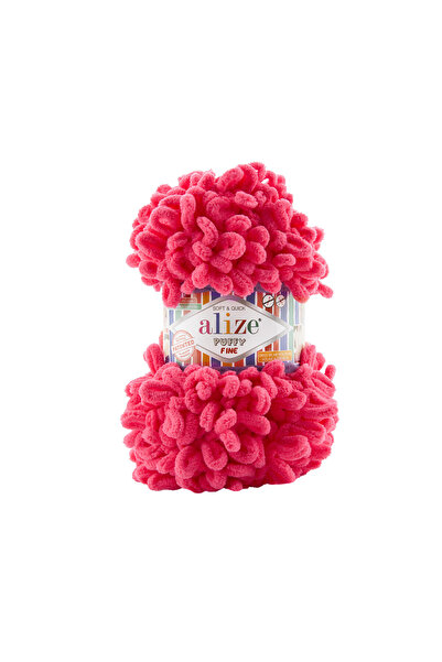 Alize Puffy Fine Hand Knitting Yarn 5 Pack - 560 - 100 Gr. 14.5 Meters. Finge...