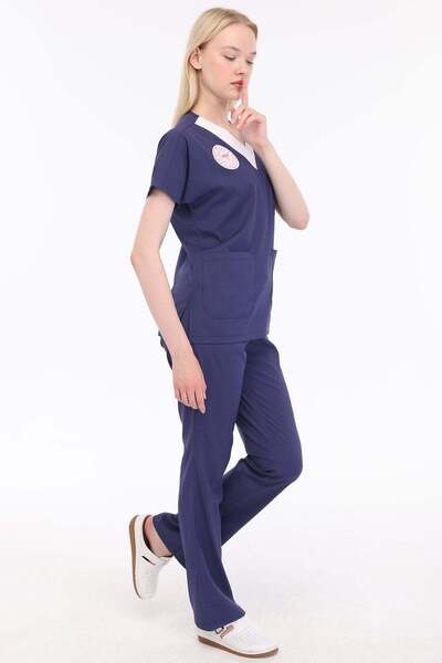 Çatı Medikal Spaniard - Responsible Nurse Uniform Lycra Scrubs (Women) (Compl...