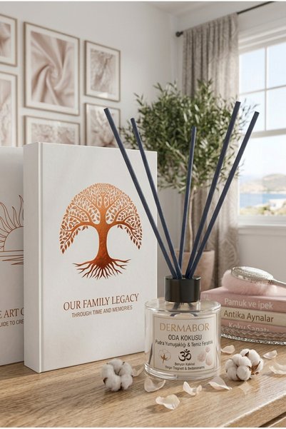 Dermabor Stick Room Fragrance Powder 100ml Room Fragrance Decorative Book 2Li...