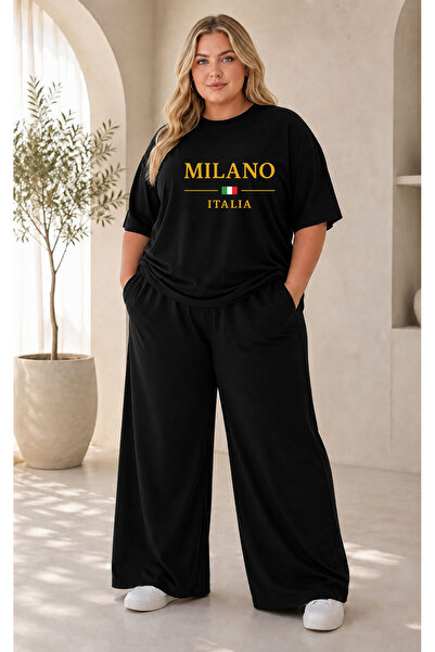 Prekarya design Women's Plus Size Premium Oversize Cotton 2-Piece Tracksuit S...