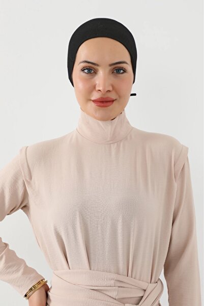 HIJAB VIP قبعة تحت الحجاب قطنية -أسود