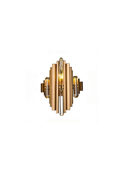ٍSiera Light Bronze Metal and Crystal Wall Sconce 8003-1