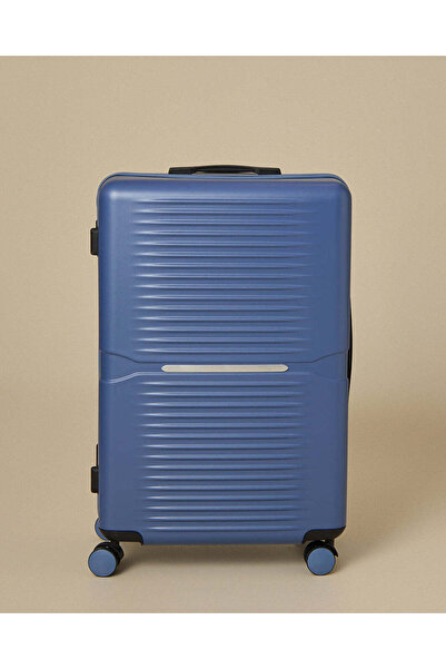 REDTAG Blue 24 Inch Double Wheel Hard Trolley With TSA Lock