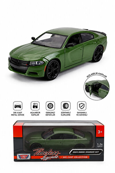 craftivio 1:24 2023 Dodge Charger Sxt Green Die-Cast Metal Model Car
