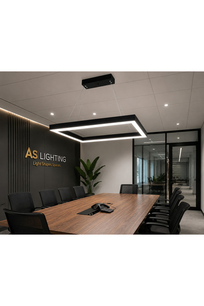 LIGHTING Modern LED Sarkıt Avize 60x120 cm 80W Beyaz Işık 6500K