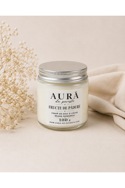 OEM Lumânare parfumată din ceară de soia și cocos – Fructe de pădure – 100 g ...