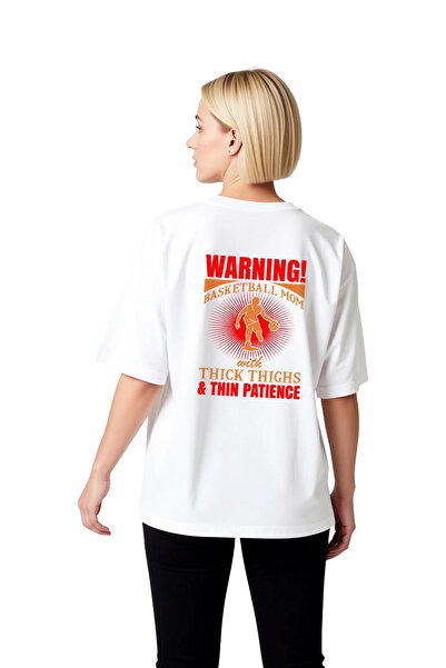 PayBuy Basketball Mom Strength and Courage Printed Women's Oversize T-Shirt