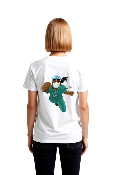 PayBuy Women's Nurse Themed Printed T-Shirt Stethoscope Detailed Health Worke...