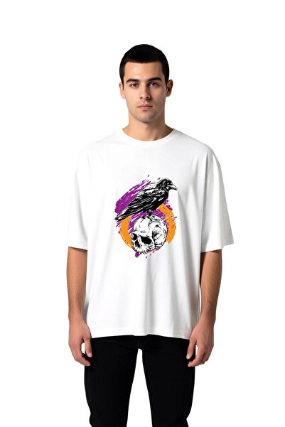 PayBuy Tricou oversize pentru bărbați cu imprimeu artistic Corcovișor înfrico...