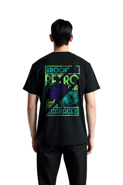 PayBuy Brooklyn Retro Car Garage Printed Men's T-Shirt