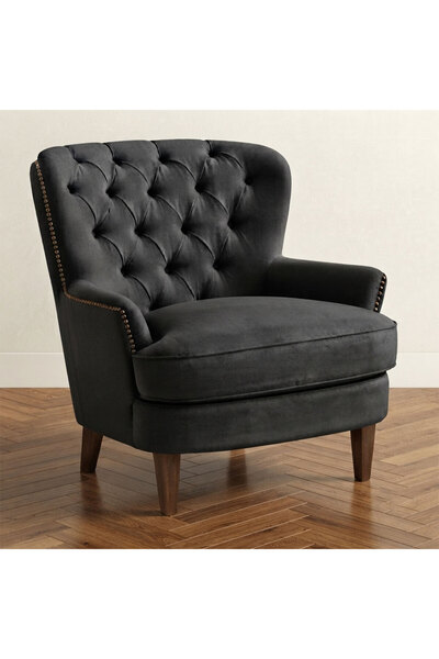homejoyz Armchair Linen Wood Swedish Beige - 90X80X90 cm - Gray