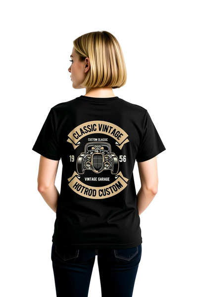 PayBuy Women's Vintage Hotrod Garage Printed Short Sleeve T-Shirt 100% Cotton...
