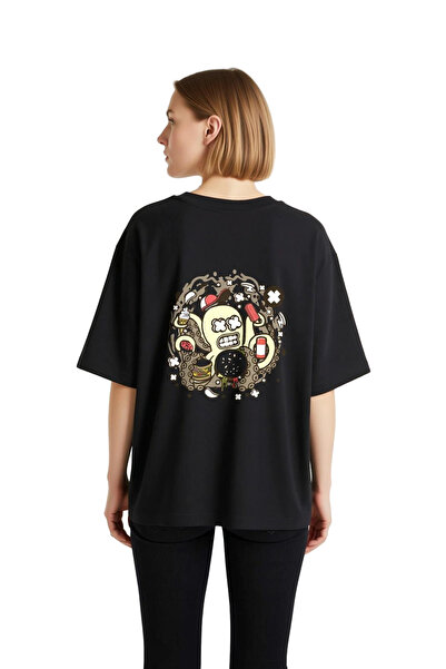 PayBuy Γυναικείο μπλουζάκι Oversize 100% βαμβακερό με στάμπα παγωτού ποπ κορν...