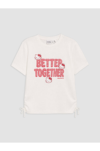 LC Waikiki Rmz Gi̇yi̇m Farkiyla Zero Roba Collar Hello Kitty Printed Girls' T...