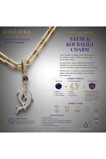 LUMİAAURA SYNERGY CHARMLAR - BEYAZ ALTIN KAPLAMA-KLİPSLİ