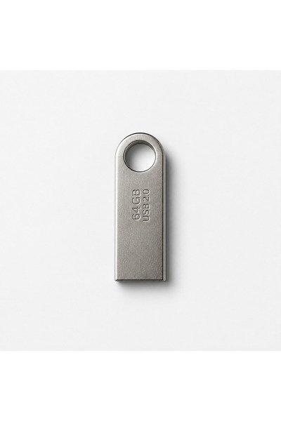 Torzende 64 Gb Metal USB Flash Memory USB 2.0 Keyring Type Portable