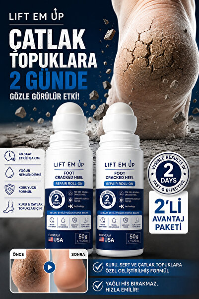 Lift Em Up Törpü Öncesi Yumuşatıcı Dökücü Çatlak Topuk Onarıcı Roll-On – 48 S...