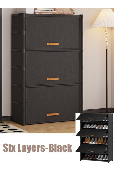VUCATIN 7-Tier Large-Capacity Dust-Proof Shoe Cabinet, Non-Woven Fabric Shoe ...