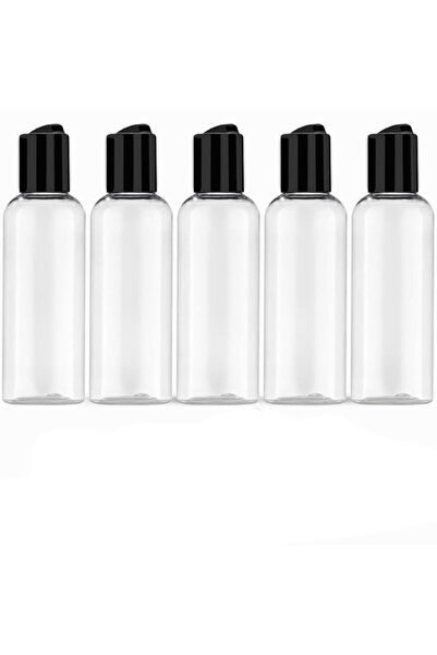 STARSTAR 5 travel-sized 100ml leak-proof black bottles