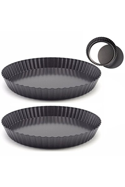 STARSTAR Quiche baking pan set (2 pieces), non-stick, suitable for pizza and ...