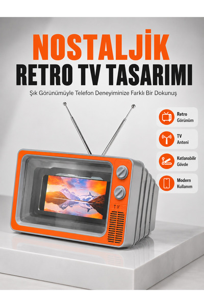 FTA TİCARET 12 Inch Phone Screen Magnifier Hd Fresnel Lens with Retro Tv Desi...