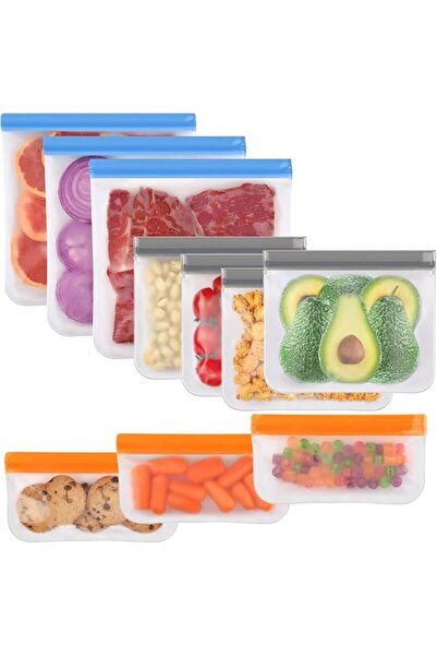GENERAL SupWolf 10 Pack Reusable Freezer Bags, BPA Free Reusable Storage Bags...