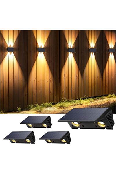 STARSTAR 4-pack solar wall lamp warm white waterproof outdoor.