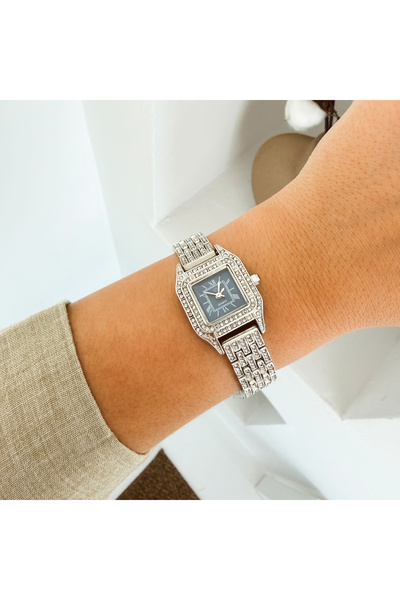 Boise Atelier Maresol Silver-Black Watch |   Clock