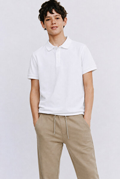 Tifina Kids Unisex School Polo Collar Lacost Short Sleeve Unprinted Plain Lacost