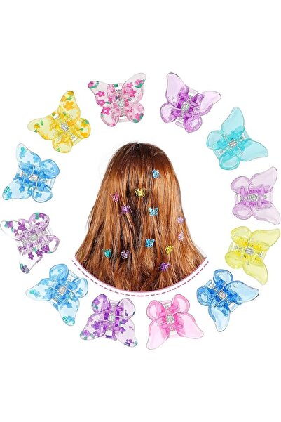 AZONEE 20 Pcs Mini Rhinestone Flower Hair Clips Cute White Pearl Hair Pins Sm...