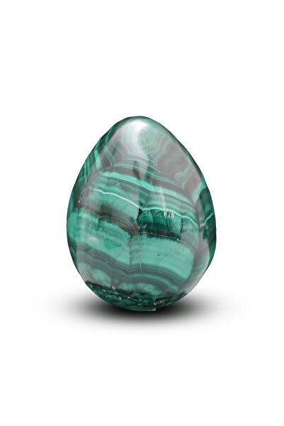craftmystic Яйце от натурален малахит 4-5 см 100-150 грама - Еликсир на Духов...