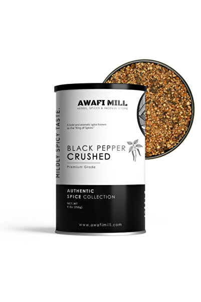 AWAFI MILL Crushed Black Pepper 250g | Kali Mirch | Piper nigrum