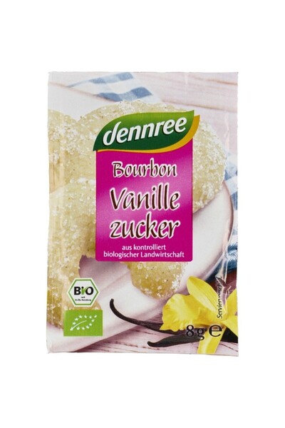 Dennree Zahăr cu vanilie Bourbon 4x8g organic, 32g