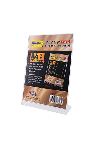 Kejea Plastic Display For Leaflets, L Shape, A4-Portrait (210 X 297Mm), - Tra...