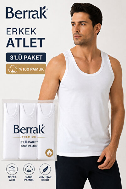Bilal Çınar Tekstil Berrak 100% Cotton Men's Combed Cotton Undershirt Summer ...
