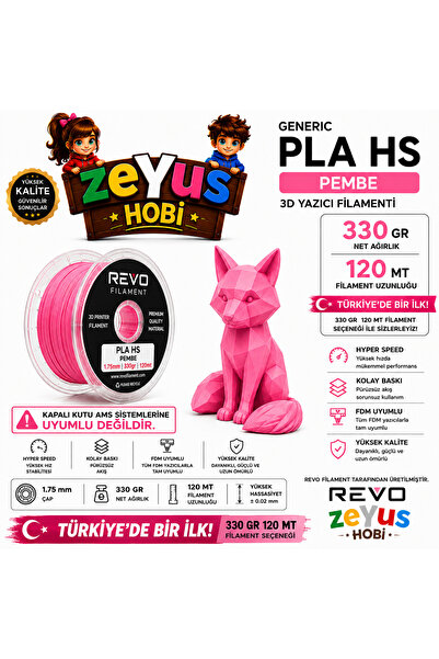 ZEYUS HOBİ GENERIC PLA HS 330 GR – 120 MT – 1.75 MM PEMBE