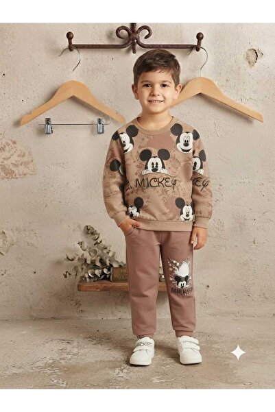 krm kerem bebe Cotton Top-Bottom Children's Set with Pockets, Suitable for Ki...