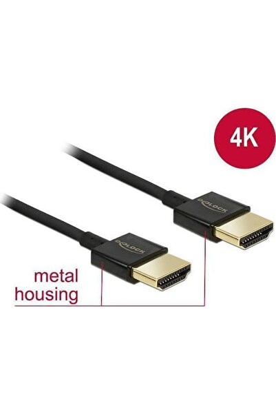 DELOCK Καλώδιο HDMI 2.0 Premium Υψηλής Ταχύτητας 4K 60Hz HDR HDMI Αρσενικό - ...