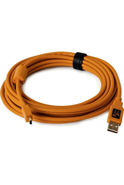 Tether Tools 4.6μ Καλώδιο USB 2.0 Αρσενικό Α σε Αρσενικό mini B Πορτοκαλί (CU...