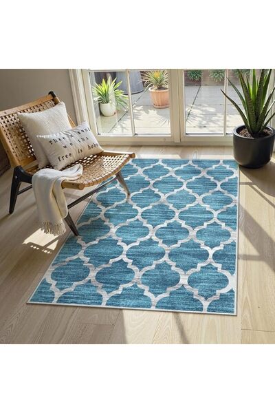 GENERAL Lahome Moroccan Area Rug - 2’x3’Washable Small Entryway Accent Distre...