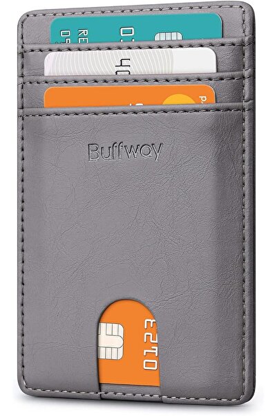 Buffway Mens RFID Blocking Slim Bifold Wallet Minimalist Leather Small Wallet...