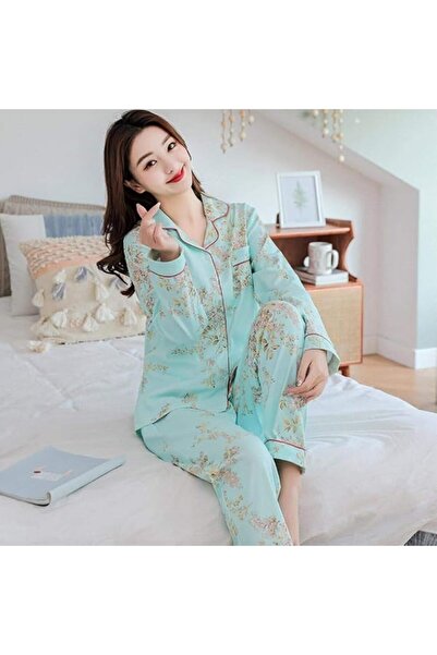 GENERAL Women'S Pajamas Cotton Pajama Set Long Sleeve Top + Pants