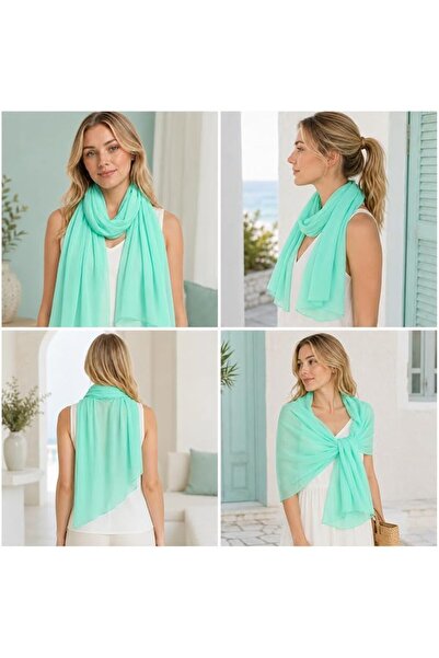 YOUR SMİLE for Women Lightweight Breathable Solid Color Soft Chiffon Long Fas...