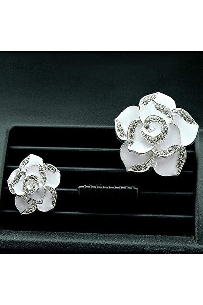 GENERAL 2 Pcs Air Freshener Clips Car Perfume Camellia Flowers Automobile Tuy...