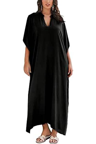 YouKD Women's Long Kaftan Maxi Dress Boho Swimsuit Beach Cover Up Robes One S...