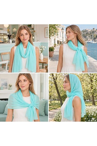 YOUR SMİLE for Women Lightweight Breathable Solid Color Soft Chiffon Long Fas...